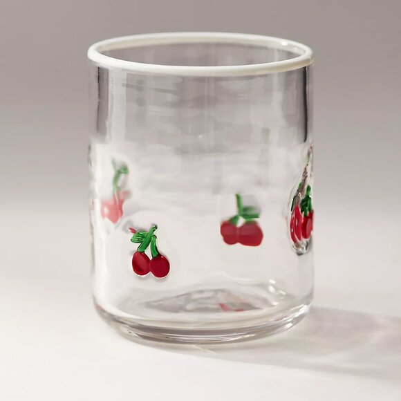 Anthropologie Other - NWOB Anthropologie Beaded Icon Juice Glass in Cherry